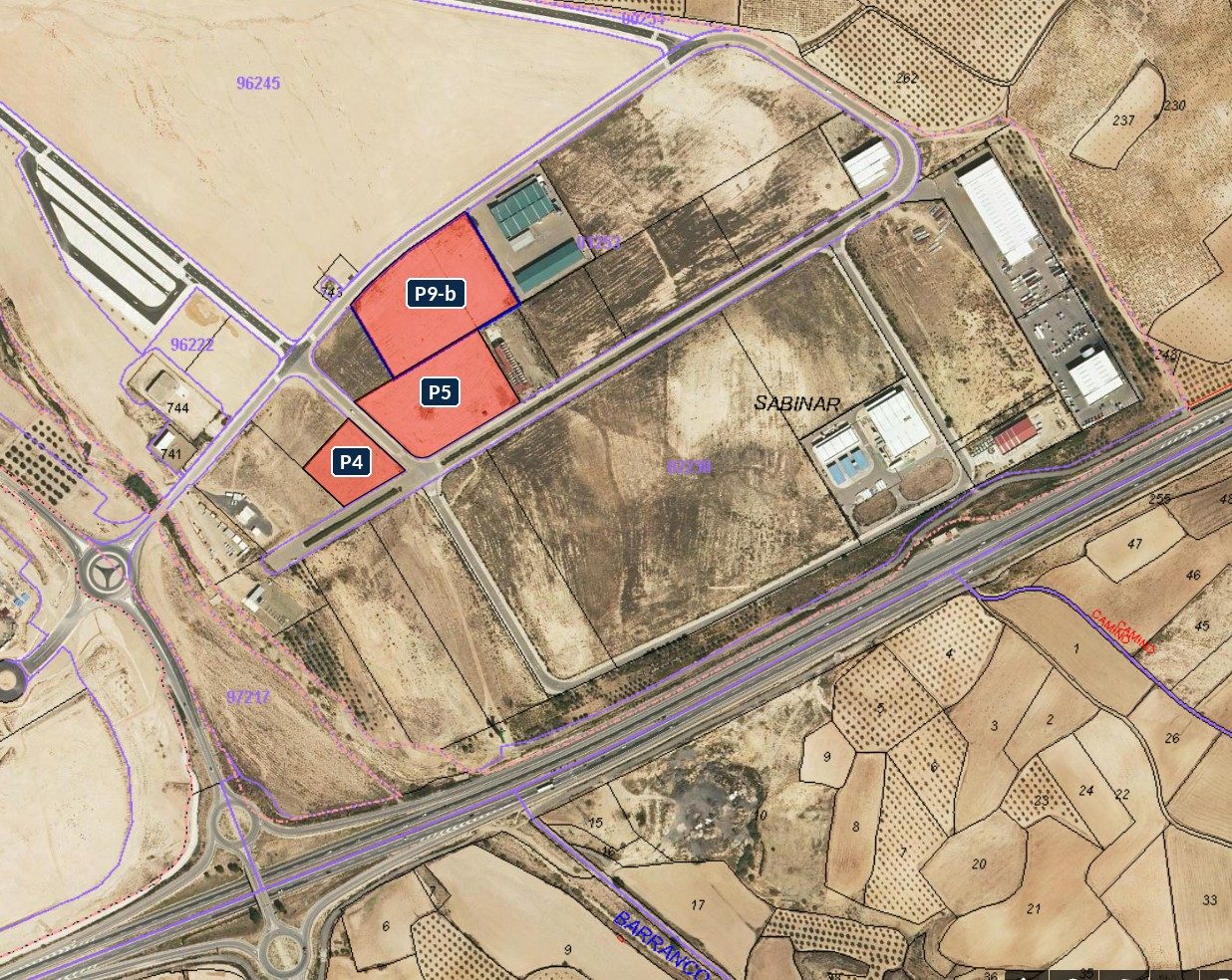 Parcelas industriales en El Sabinar en venta